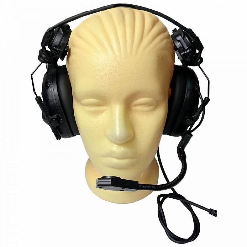 Нашлемная гарнитура с шумоподавлением Headset V Black