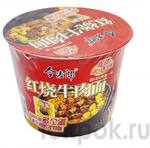 Лапша со вкусом тушеной говядины и маринованным яйцом Jinmailang, 139 гр