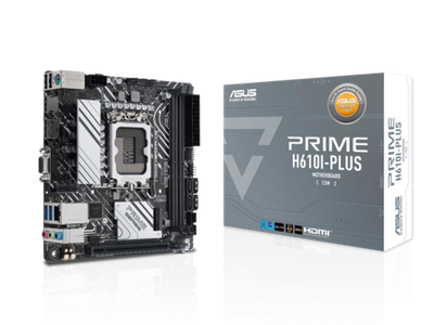 Материнская плата ASUS PRIME H610I-PLUS-CSM, LGA1700 H610 2xDDR5 4xSATA3 1xM2 D-Sub HDMI DP mITX