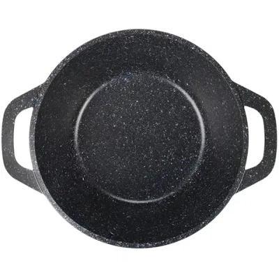 Кастрюля 2,5л со стеклянной крышкой, АП линия «Granit» (black)