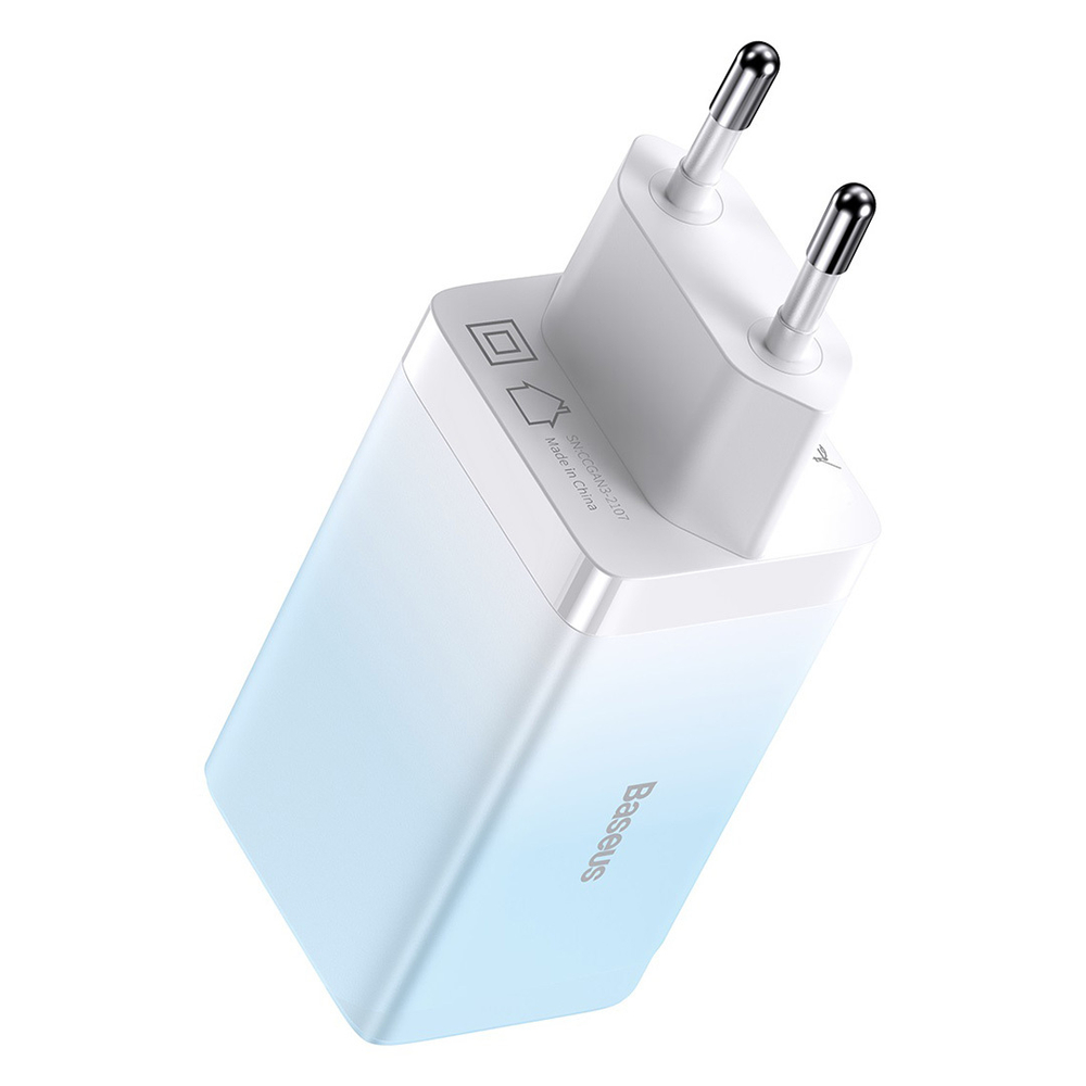 Зарядное устройство Baseus GaN3 Pro Fast Charger 2C+U 65W - Cloud Blue