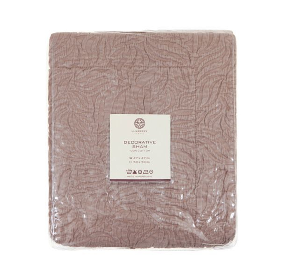 Наволочка декоративная 47х47 Luxberry Каменный цветок капучино Португалия упаковка