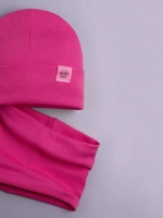 Шапка трикотажная и снуд для детей на осень