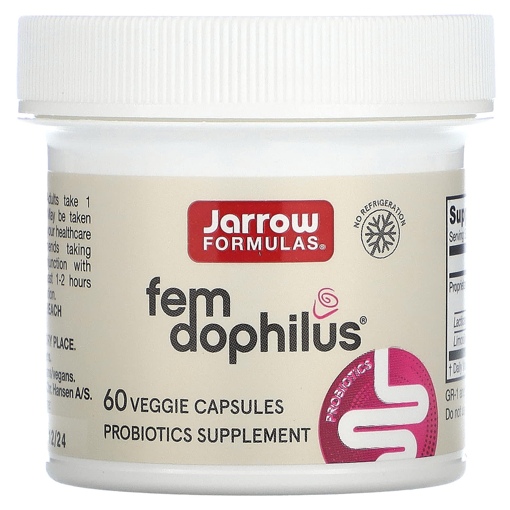 Jarrow Formulas, Fem Dophilus, веганские пробиотики для женщин, 1 млрд КОЕ, 60 растительных капсул
