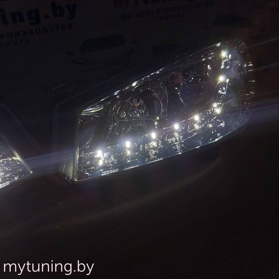 Передние фары daylight chrome для Renault Megane 2(II)
