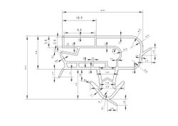 Уплотнитель для холодильника Toshiba R74RDA м.к. 715*505 мм по пазу (038 АНАЛОГ)
