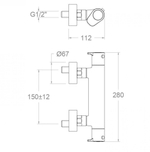 Смеситель термостатический для ванны ALEXIA 363402SNC никель