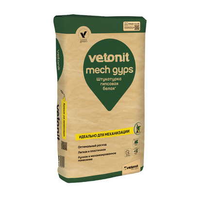 Штукатурка гипсовая белая Weber Vetonit Mech Gyps 30кг