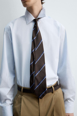 ZARA РУБАШКА КЛАССИЧЕСКОГО КРОЯ, НЕЕБЕСНО-ГОЛУБОЙ