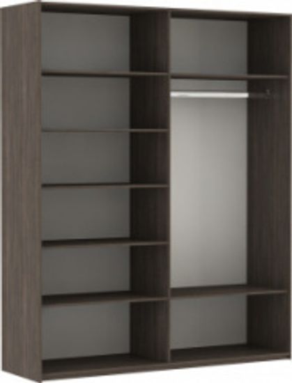 Шкаф-купе ЭСТА  Дуо ДЗ бетон , диамант серый, крафт табачный