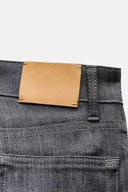 ZARA ДЖИНСЫ BOOTCUT CROPPED С ВЫСОКОЙ ПОСАДКОЙ — ZW COLLECTION, СЕРЫЙ