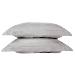 Комплект из двух сатиновых наволочек 70х70см | светло-серый