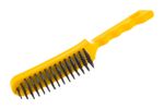 БИБЕР 70916 Щетка 6-рядная стальная с пластиковой ручкой (12/120)