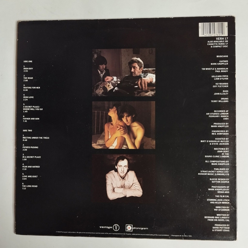 Винтажная виниловая пластинка LP Mark Knopfler Music From The Film Cal (UK 1984)