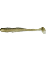 Приманка силиконовая Keitech Swing Impact 4.5" #417 Gold Flash Minnow, 3 упаковки по 6 штук