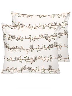 Наволочка комплект 2шт перкаль Сказка "Белки" 70x70 см на молнии