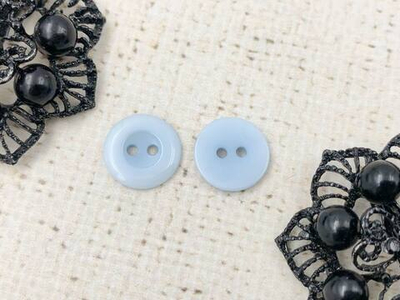 Пуговицы блузочные, d 1,4 см, 2 прокола, голубой