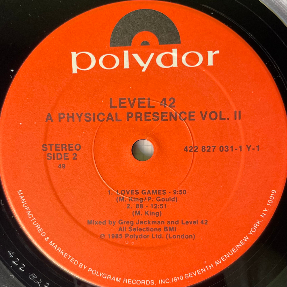 Level 42 ‎– A Physical Presence Part II (США 1985г.)