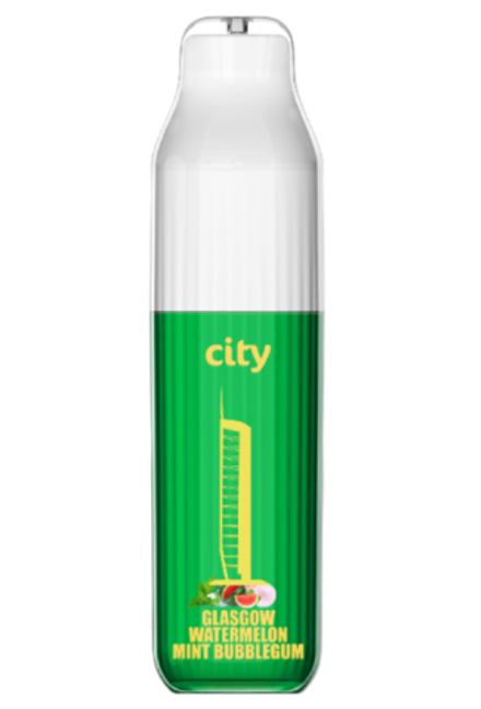 City Airway Глазго 3500 без никотина ледяной бабл гам и арбуз