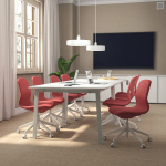 Стол для переговоров - MITTZON IKEA /ИКЕА МИТТЗОН , 108х140х75 см, белый