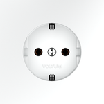 Розетка встраиваемая VOLTUM S70 с заземлением 16А, (белый матовый)