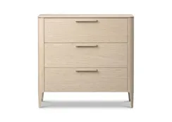Комод Type oak 3 ящика ширина 90 см (беленый дуб)