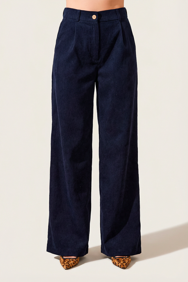 Брюки палаццо вельветовые