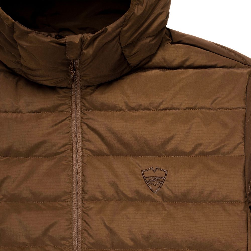 Пуховик Питерский щит Дюран коричневый