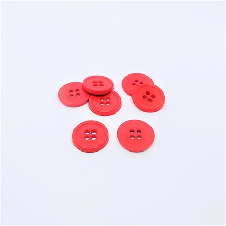 Пуговица №297, 4пр., 15мм цв.красный