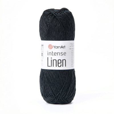 Пряжа YarnArt Intense Linen, Черный