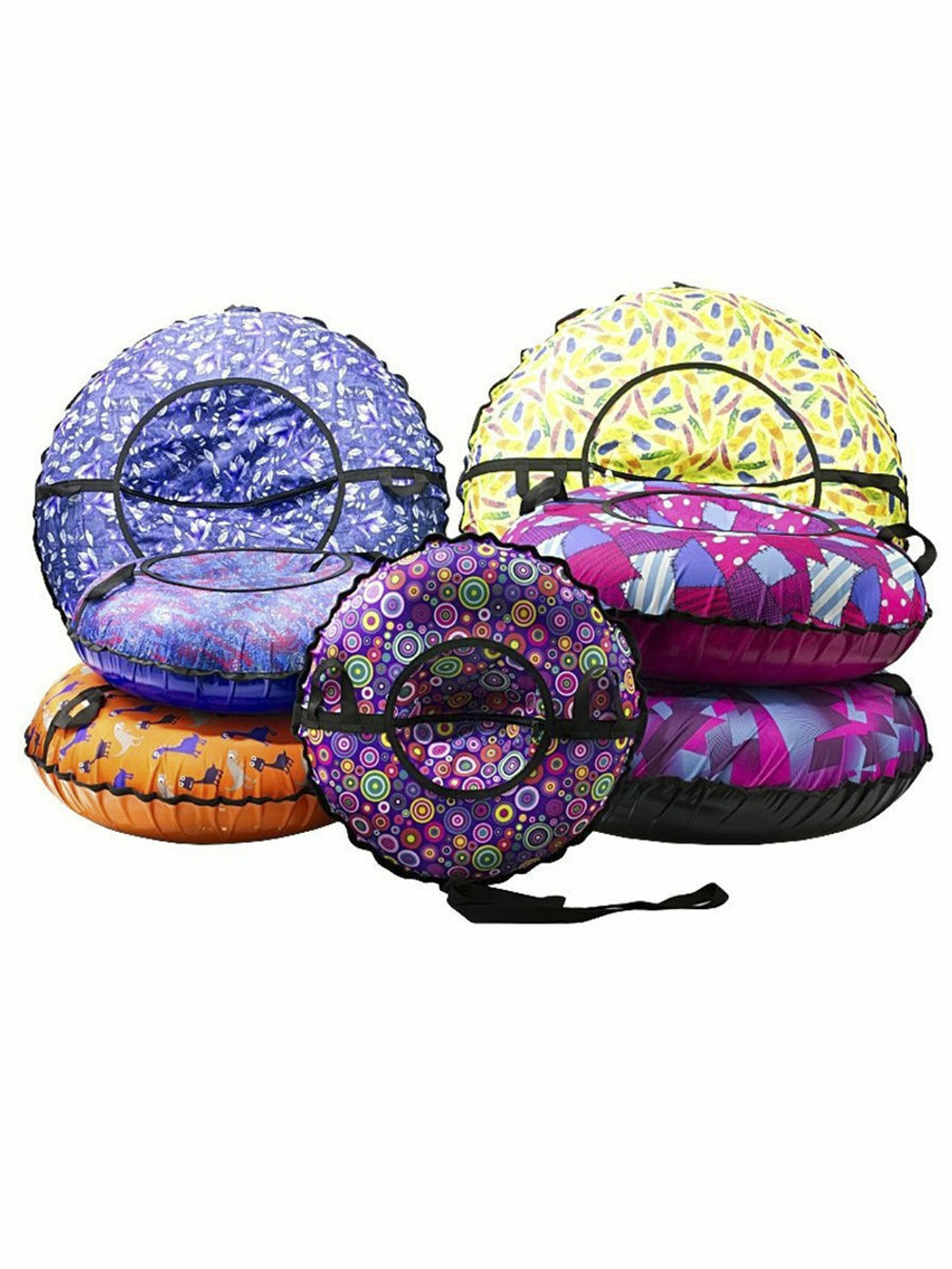 Санки-ватрушка (тюбинг) ПОКАТУШКИ на молнии D-0,65м С РИС(верх-OXFORD 600Print,низ-ТЕНТ 550гр/кв.м,)