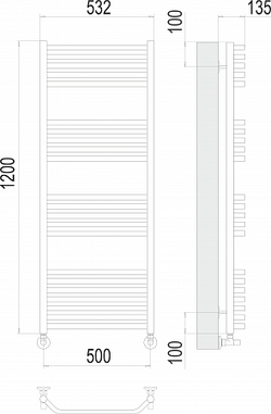 Полотенцесушитель водяной Terminus Виктория П22 500х1200