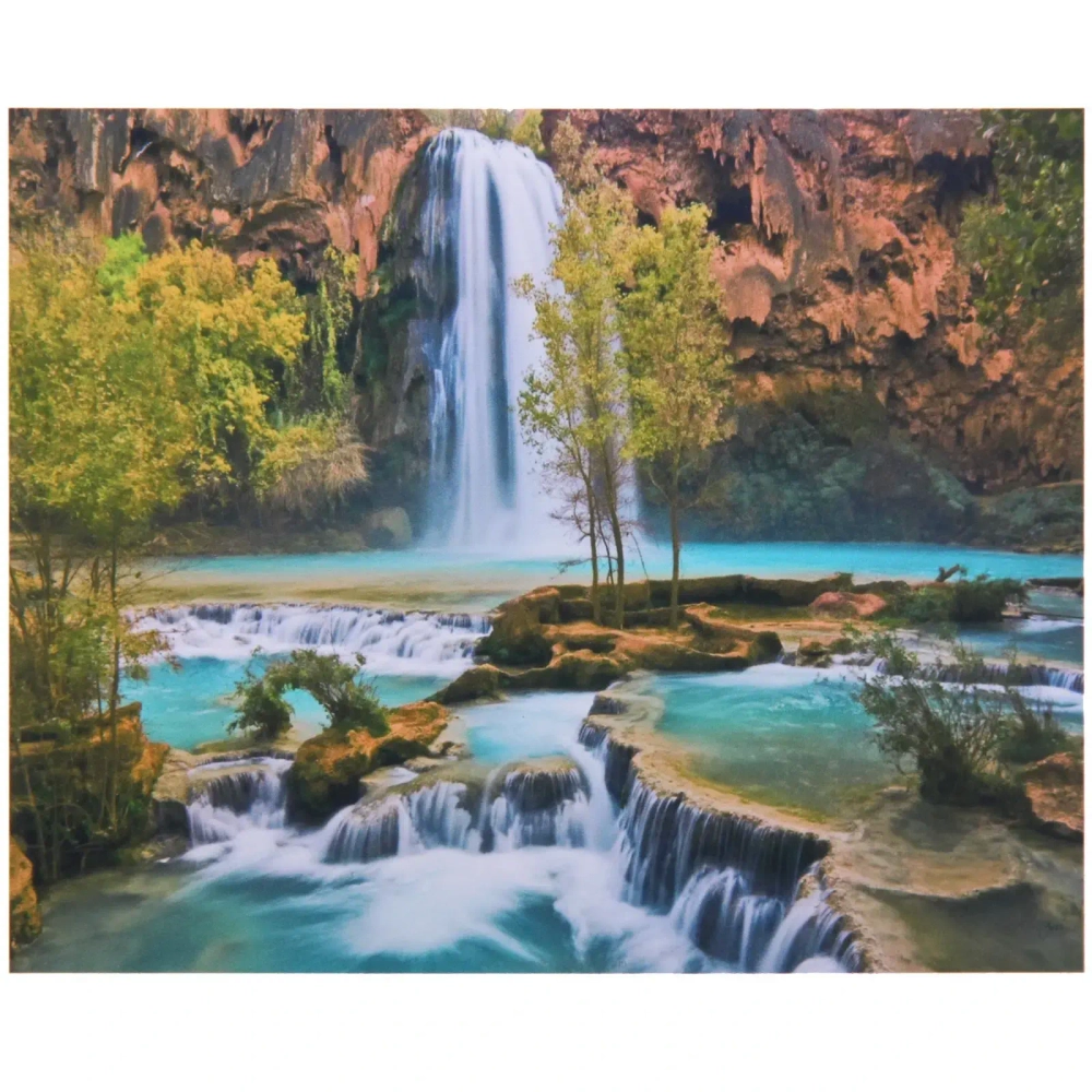 Алмазная мозаика на подрамнике с полным заполнением «МИР ЯРКИХ КРАСОК», райское место, 30*40см