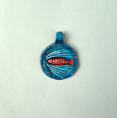 Медальон “Ободрись и действуй” (авторская роспись)