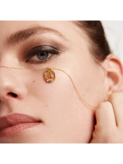 Колье Буква R серебро 925 пробы покрытое золотом