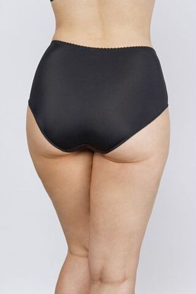 Трусы-слипы с широкими боковыми участками и высокой посадкой (Размер: 60) (Цвет: черный)