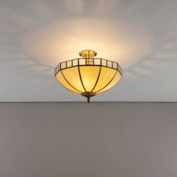 Citilux Шербург-1 CL440141 Люстра витражная потолочная Бронза