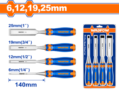 Набор стамесок 140 мм, 4 шт (5/20) WADFOW WWC2204