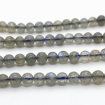 Лабрадор бусины, диаметр 4,4-4,6 мм, цена за 44-45 шт (1/2 нити)