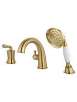 Смеситель на борт ванны WONZON & WOGHAND STEAM, Брашированное золото (WW-88659008-BG)