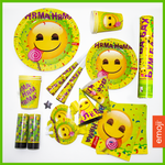 Тарелки (7''/18 см) Смайл, Emoji, Желтый, 6 шт.