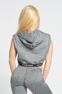 Женская безрукавка Gym Glamour GREY HOODIE