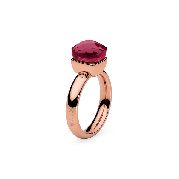 Кольцо Qudo Firenze fuchsia 17.2 мм 610963/17.2 V/RG размер 17,2