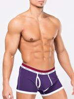 Яркие мужские боксеры с контрастным кантом (Размер: XXL) (Цвет: фиолетовый)