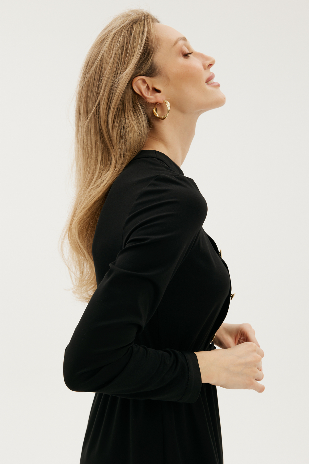 Платье длинное черное