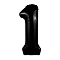 Цифра 1 черный блеск 40" Agura