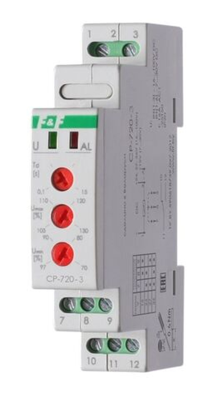 Реле контроля постоянного напряжения CP-720DC-24 1-фазное F&F EA04.009.014