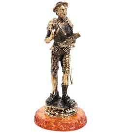 Народные промыслы AM-1968 Фигурка «Дон Кихот» (латунь, янтарь)