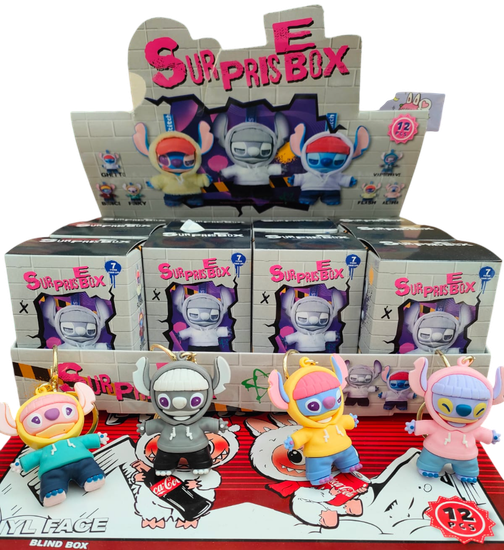 Брелок-Сюрприз Бокс Стич, 7см