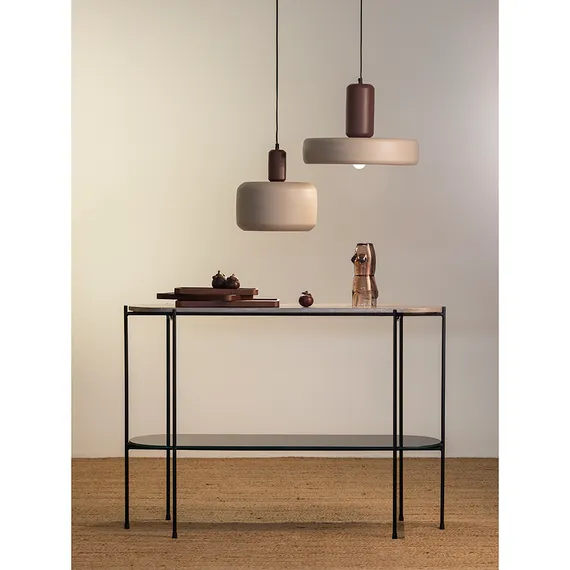 Светильник потолочный Juko, Ø30х32 см, вишневый/бежевый